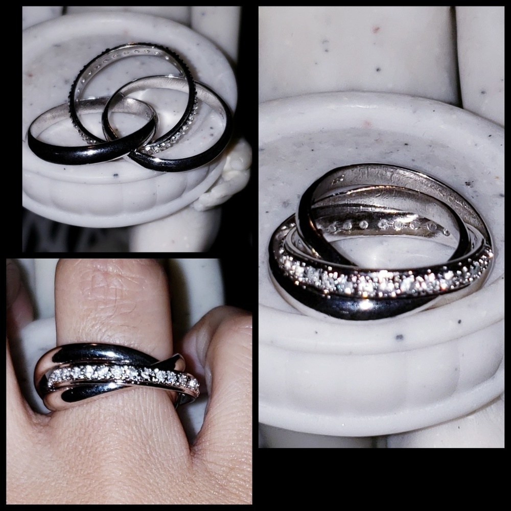 Rolling Trio Band Ring